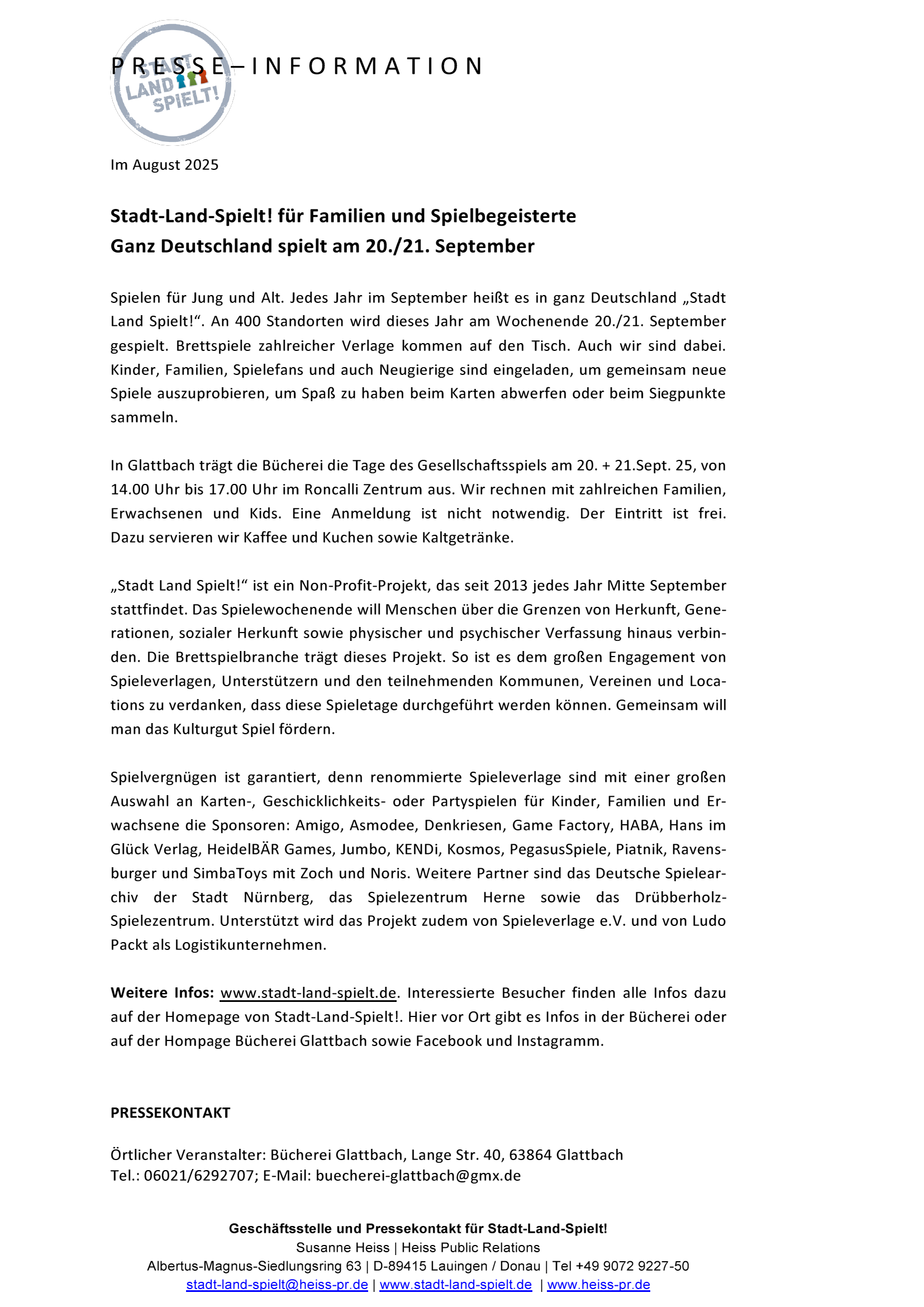 2025 PRESSE INFO Stadt Land Spielt