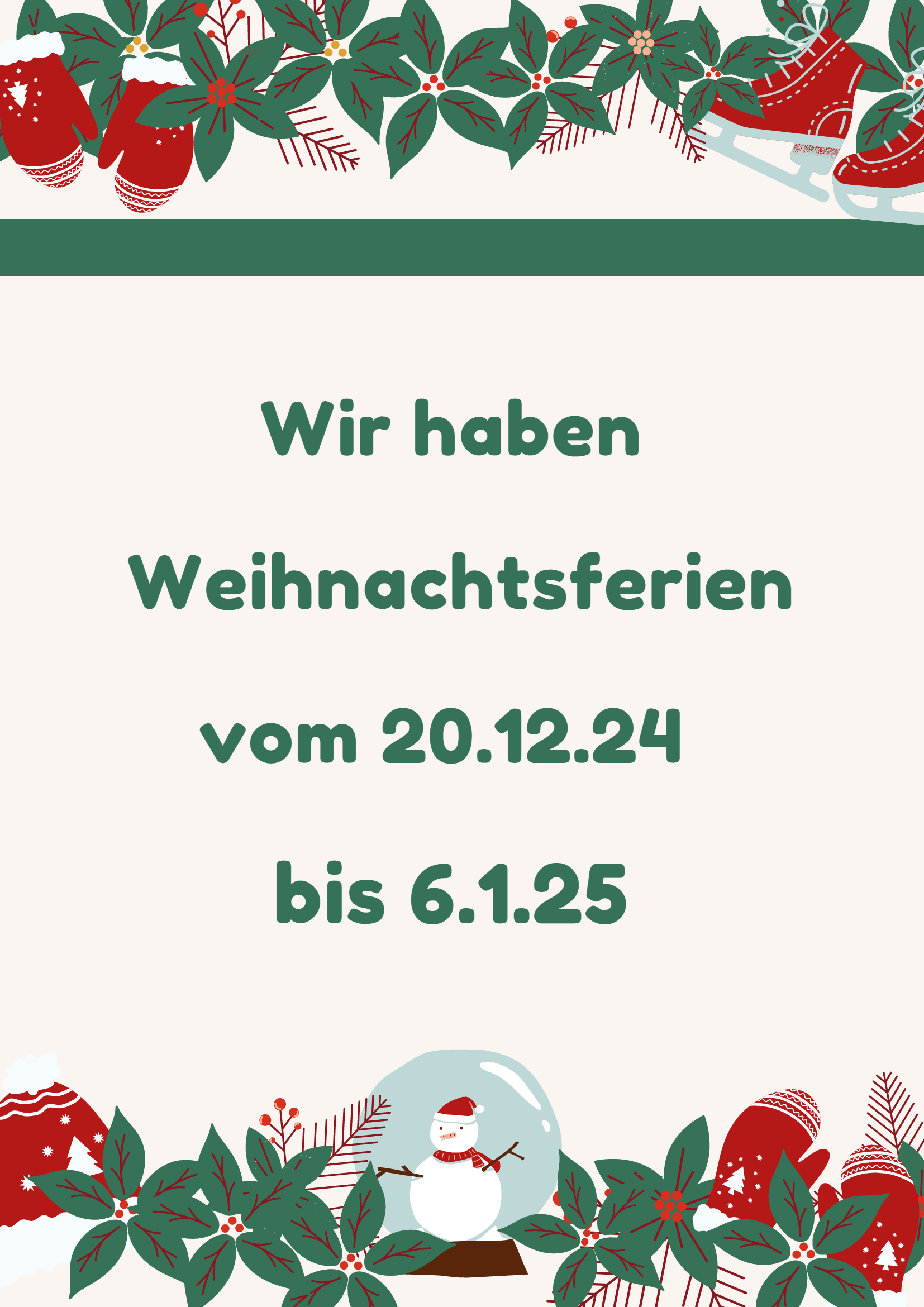 2024 12 22 Wir haben Weihnachtsferien