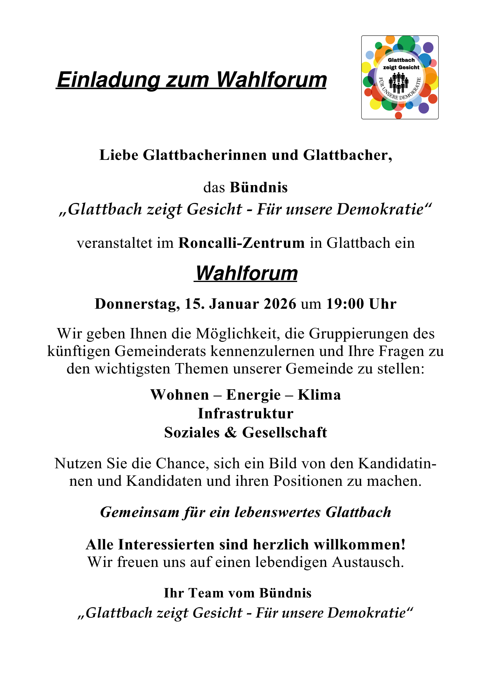 2026 01 15 Wahl Forum